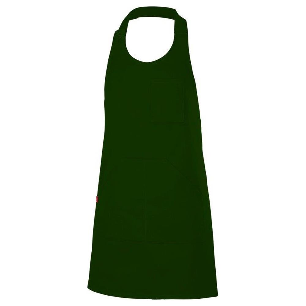 grembiule velilla corto con pettorina e bottoni cod 404212 verde foresta