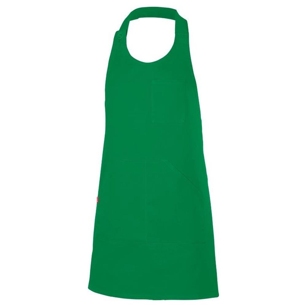 grembiule velilla corto con pettorina e bottoni cod 404212 verde