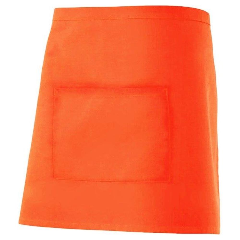 grembiule velilla corto con tasca cod 404201 arancio fluo