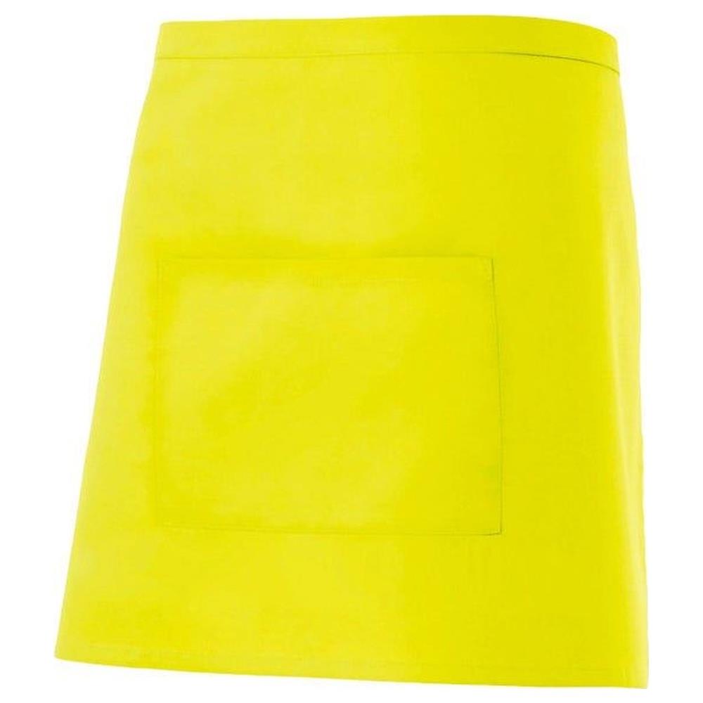 grembiule velilla corto con tasca cod 404201 giallo fluo