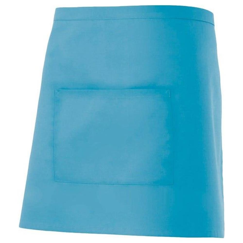 grembiule velilla corto con tasca cod 404201 turchese chiaro
