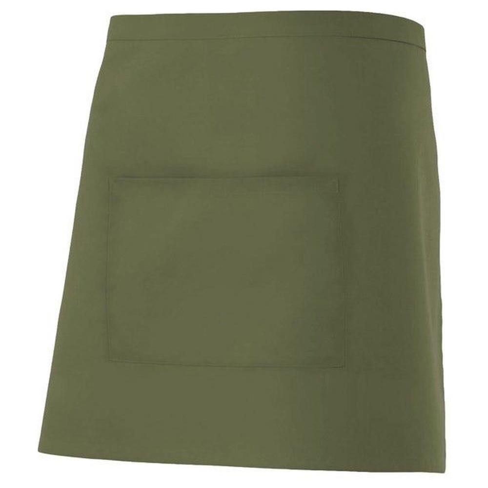 grembiule velilla corto con tasca cod 404201 verde militare