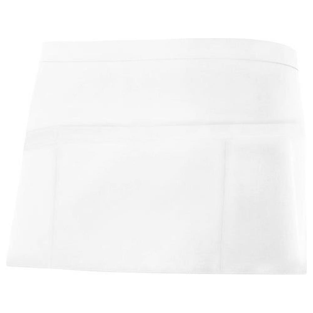 grembiule velilla corto con tasche portacomande cod 404208 bianco