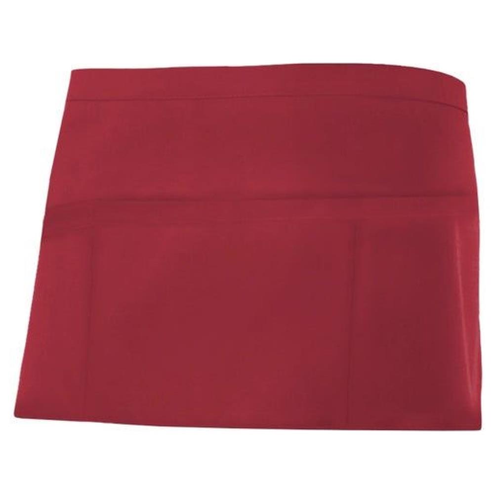 grembiule velilla corto con tasche portacomande cod 404208 rosso corallo