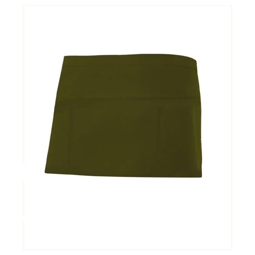 grembiule velilla corto con tasche portacomande cod 404208 verde militare