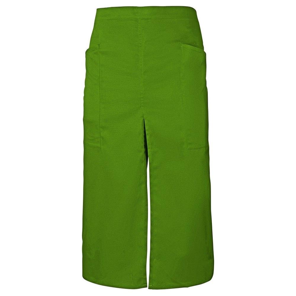 grembiule velilla lungo con spacco e tasche cod 404209 chartreuse