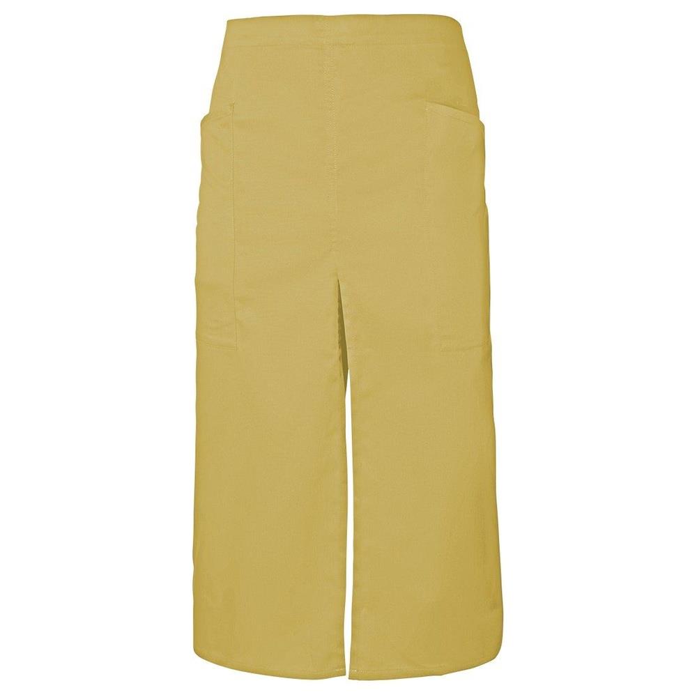 grembiule velilla lungo con spacco e tasche cod 404209 giallo chiaro