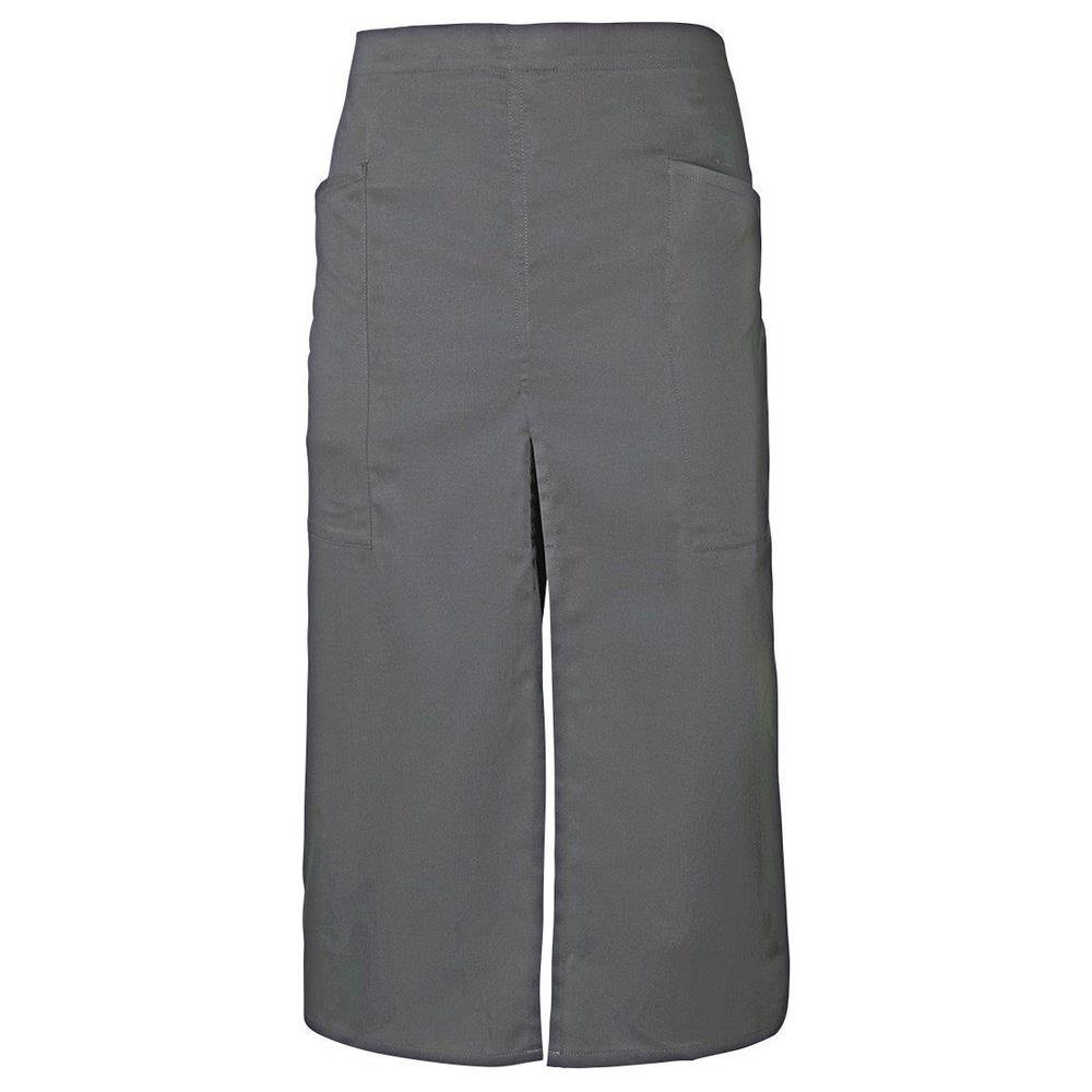 grembiule velilla lungo con spacco e tasche cod 404209 grigio