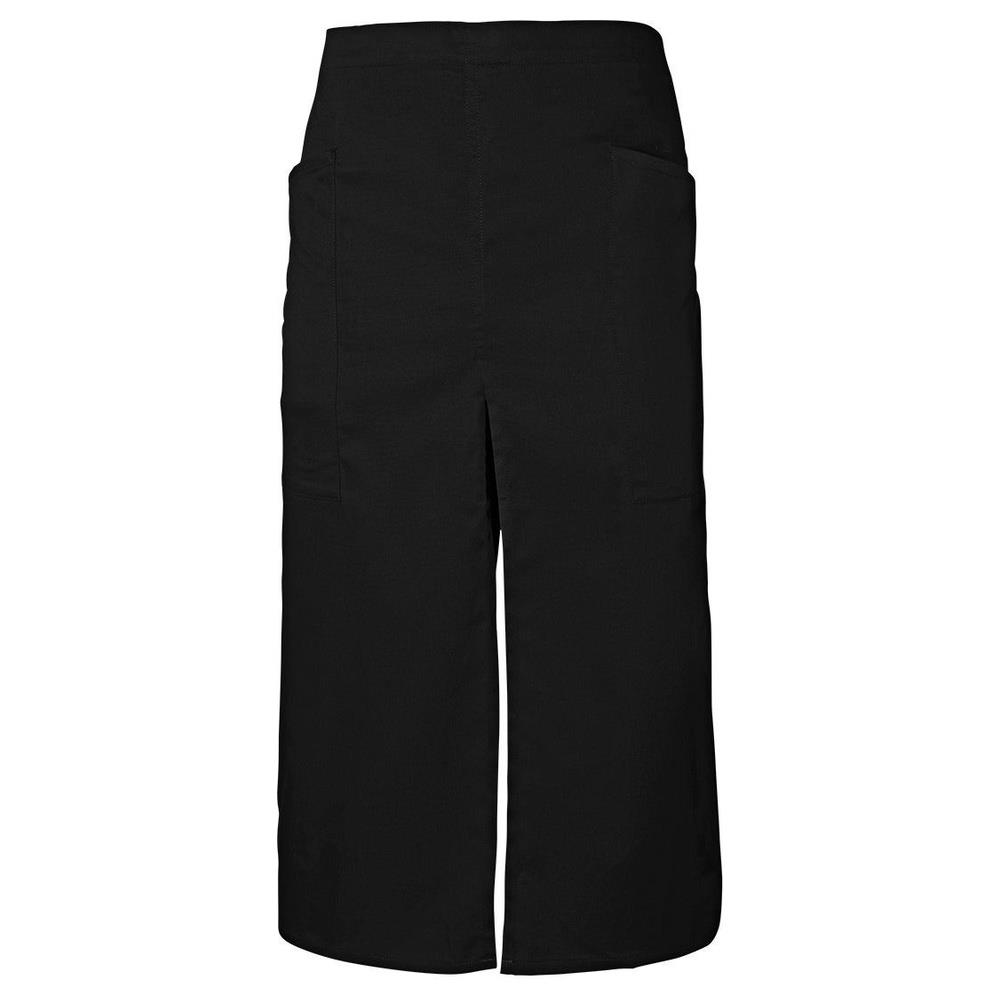 grembiule velilla lungo con spacco e tasche cod 404209 nero