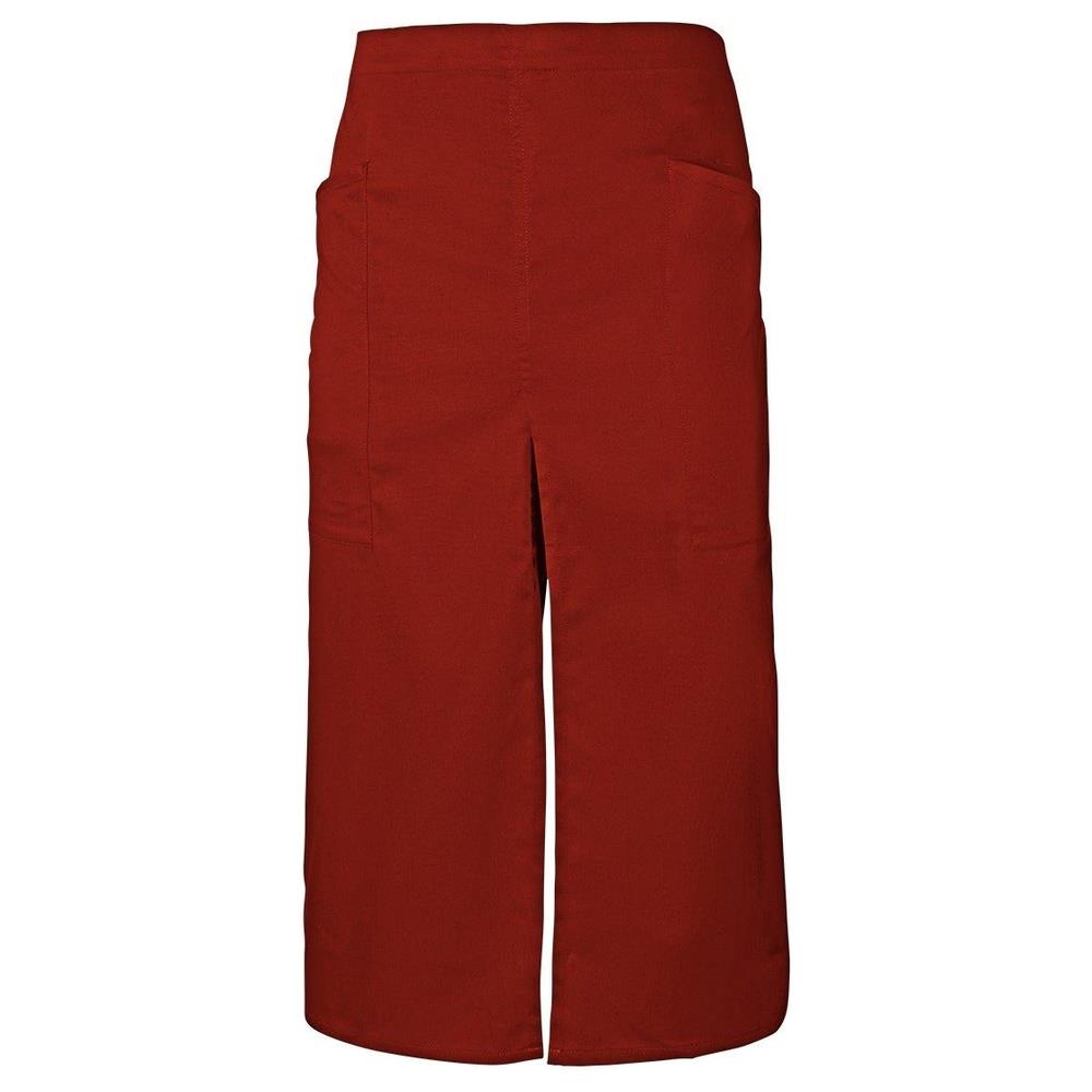 grembiule velilla lungo con spacco e tasche cod 404209 rosso