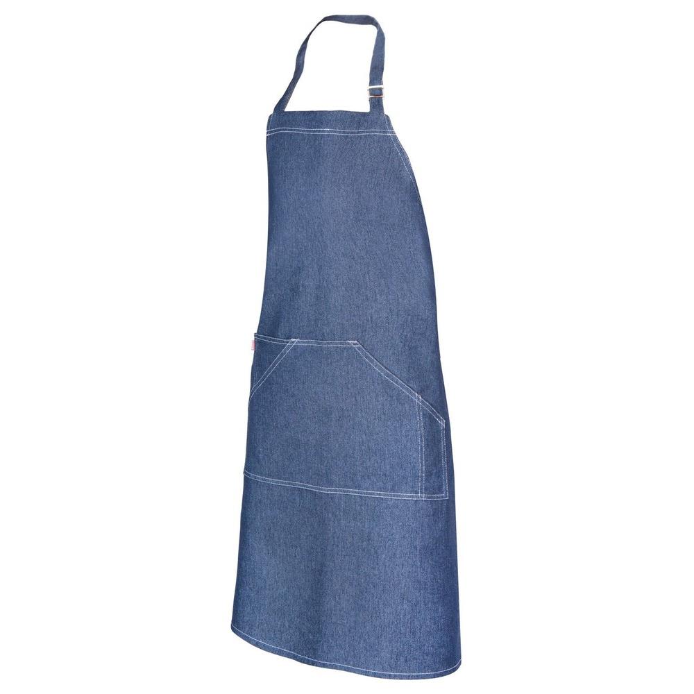 grembiule velilla pettorina denim con tasche cod 404207 denim scuro