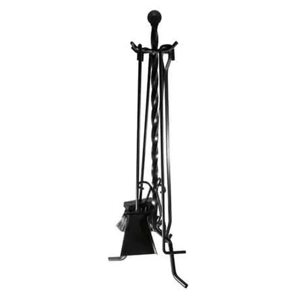 gruppo camino torciglione con pomolo h. 70 cm