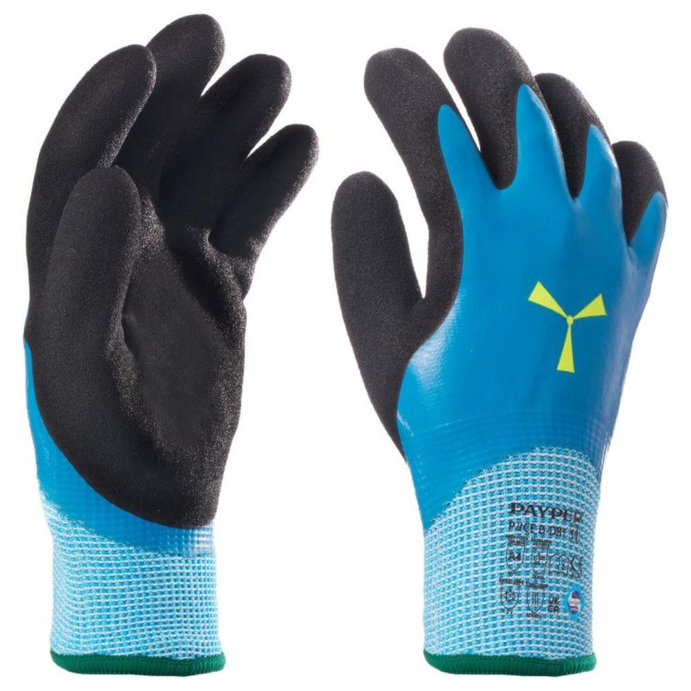 guanti antifreddo payper p-ice d-dry blu/nero 6