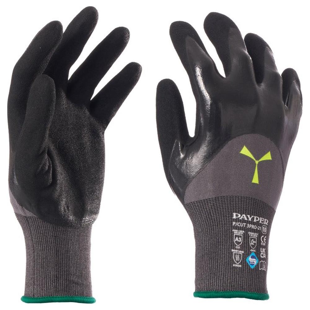 guanti antitaglio payper p-cut 3pro-21 grigio/nero 7