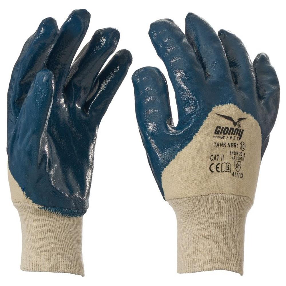 guanti palmo spalmato payper tank nbr1 blu 8