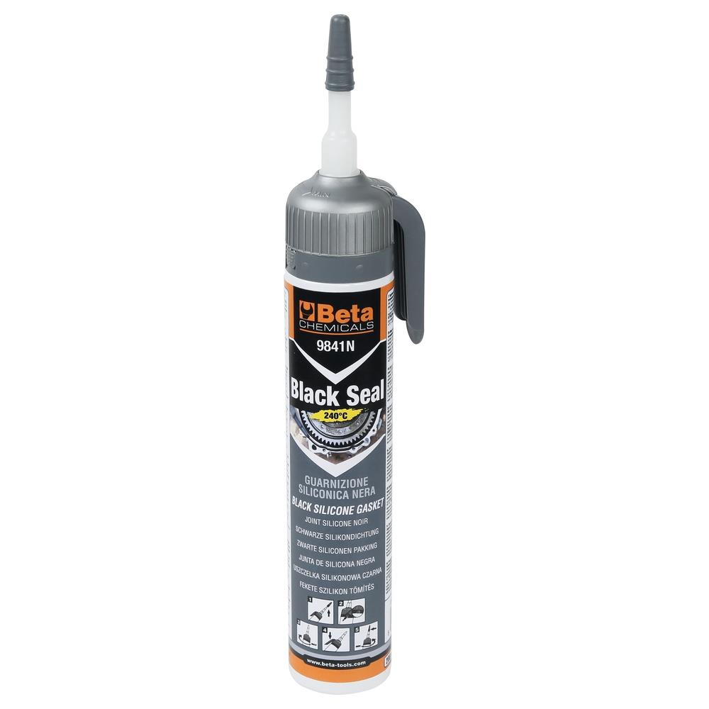 guarnizione siliconica nera a reticolazione acetica betachemicals 9841n
