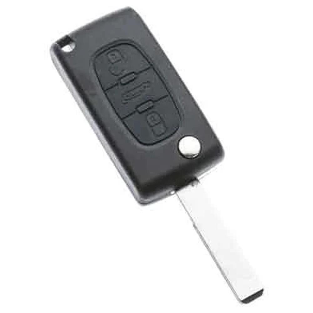 guscio per chiave auto citroen/lancia/peugeot 'chu83brs8' 3 bottoni