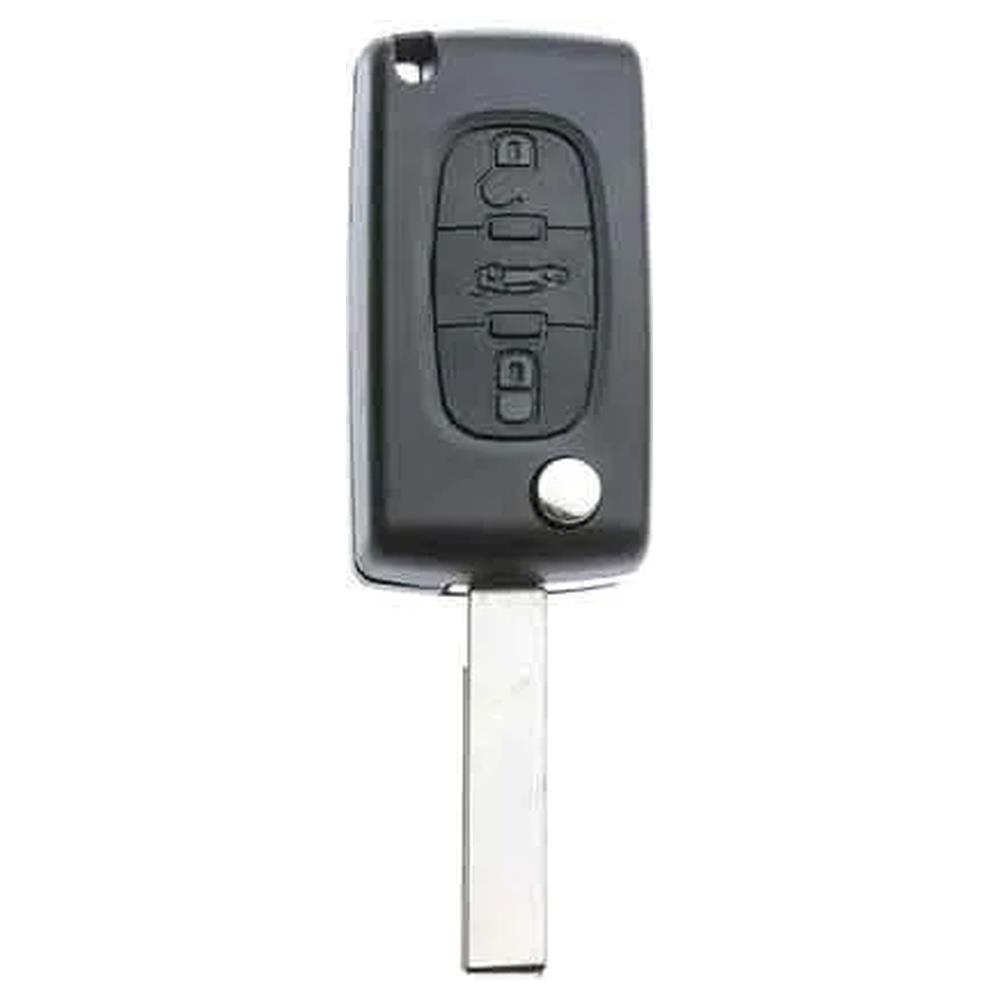 guscio per chiave auto citroen/lancia/peugeot 'hu83brs8n' 3 bottoni
