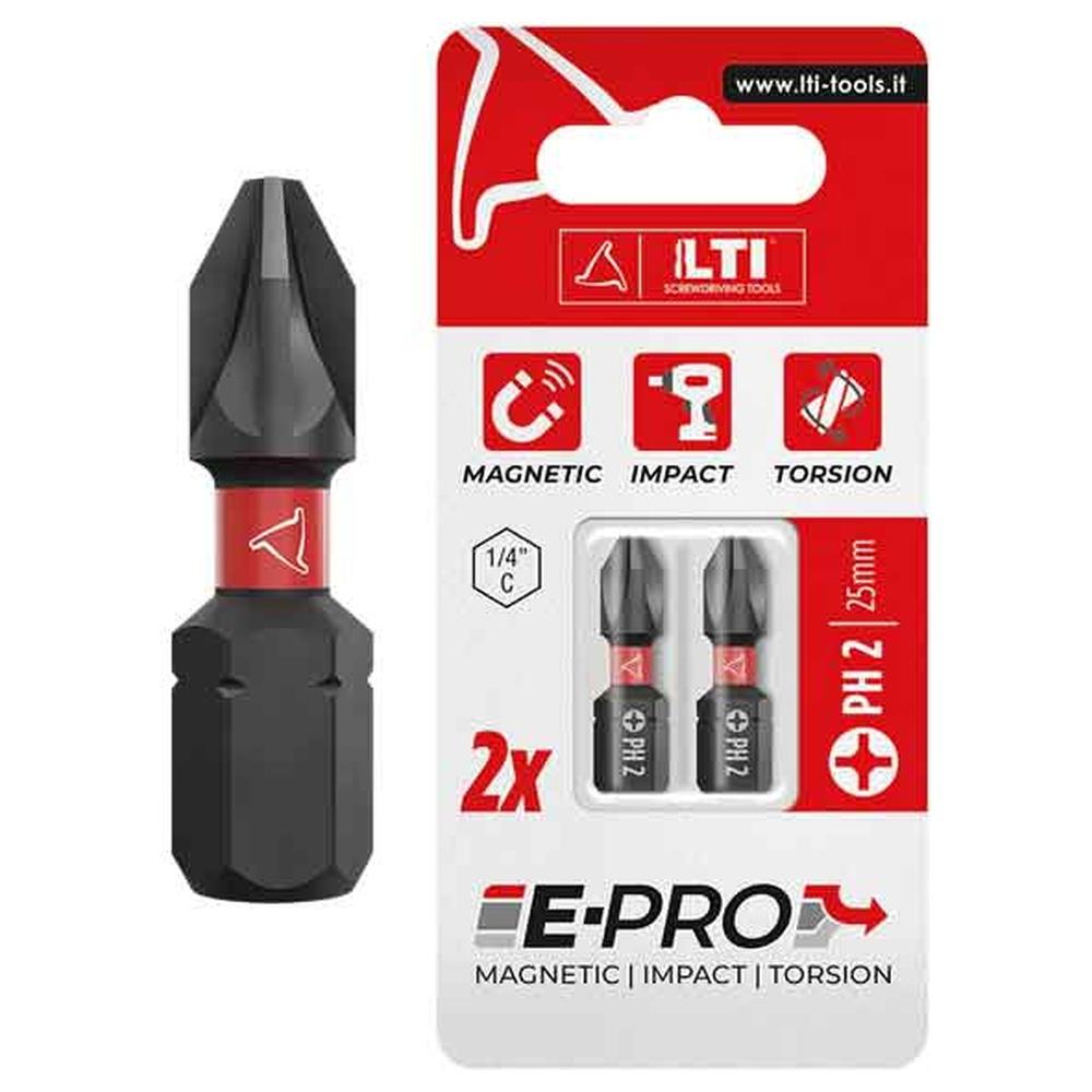 inserti impact per viti con impronta a croce 'pozidriv' e-pro krino