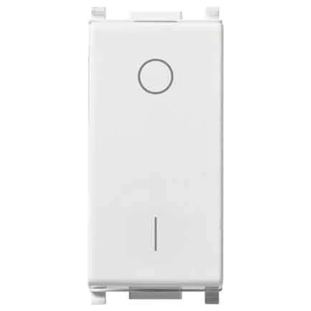 interruttore bipolare illuminabile 'plana' vimar 16ax 250v - colore bianco