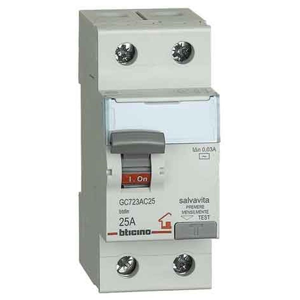 interruttore magnetotermico differenziale salvavita bticino c.nominale 25a