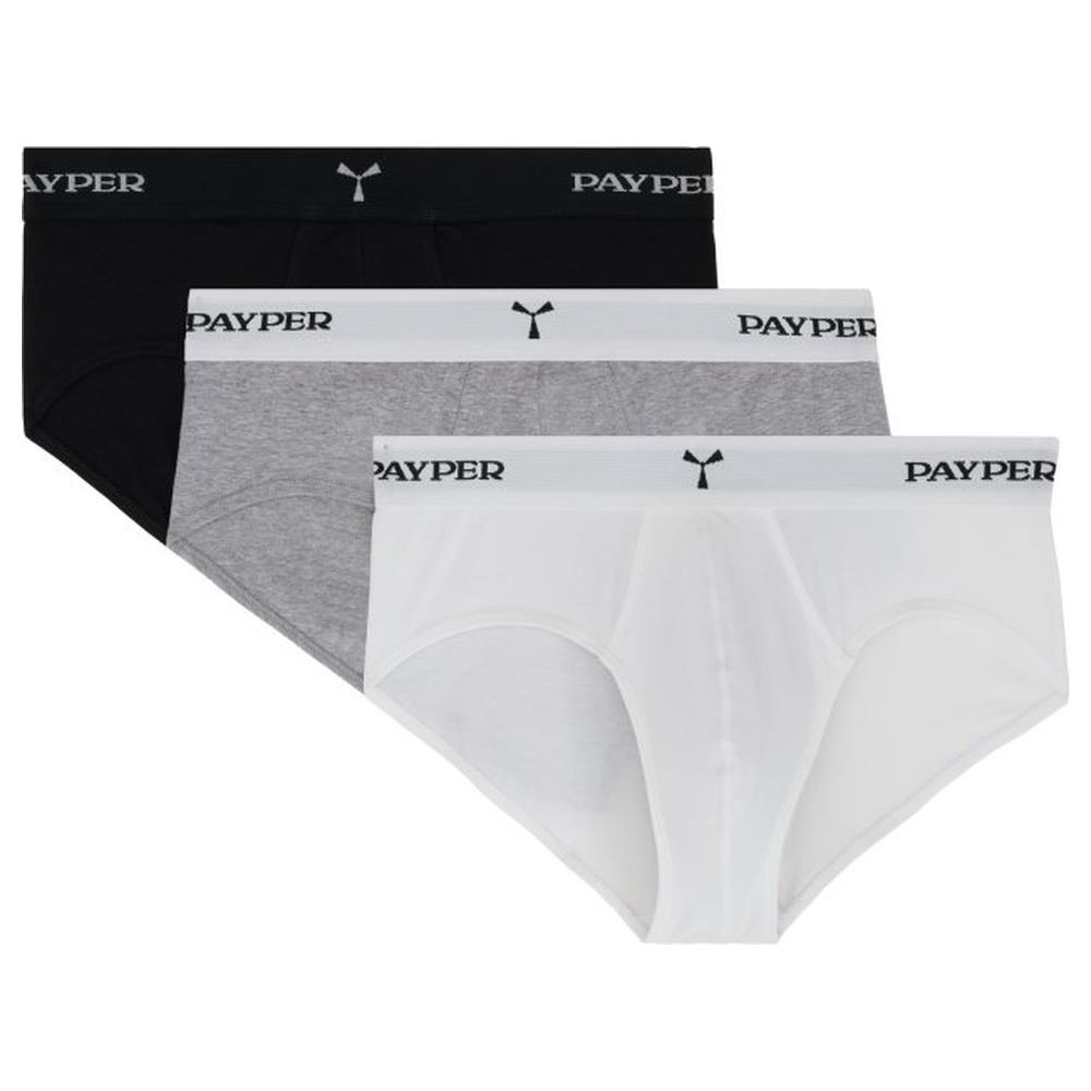 intimo uomo payper george nero/grigio melange/bianco xs