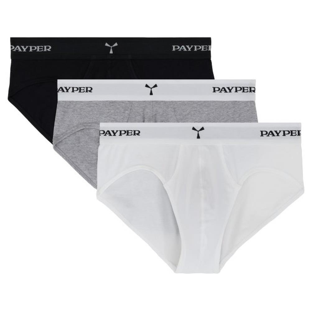 intimo uomo payper james nero/grigio melange/bianco xs