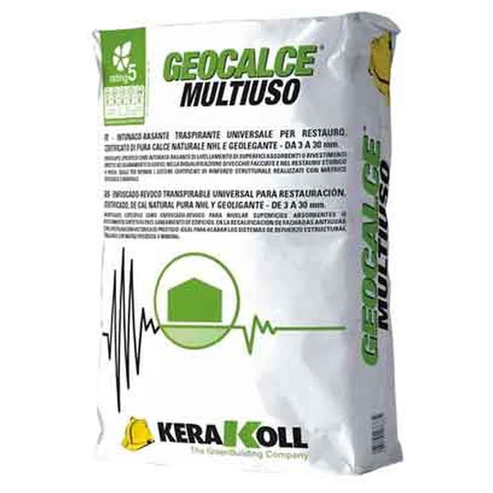 intonaco rasante  geocalce multiuso  kerakoll 25 kg - colore bianco