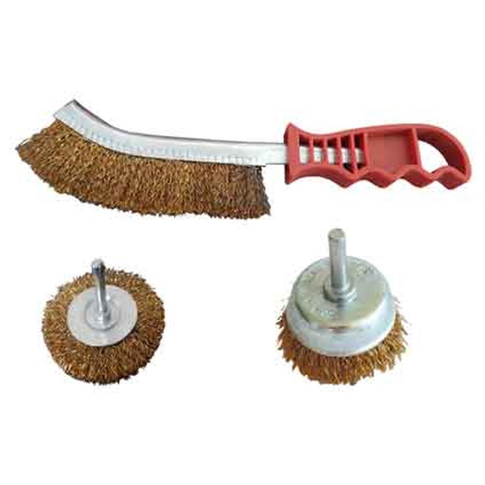 kit 3 spazzole ideal star 3 pezzi (2 spazzole a gambo + 1 spazzola a mano)