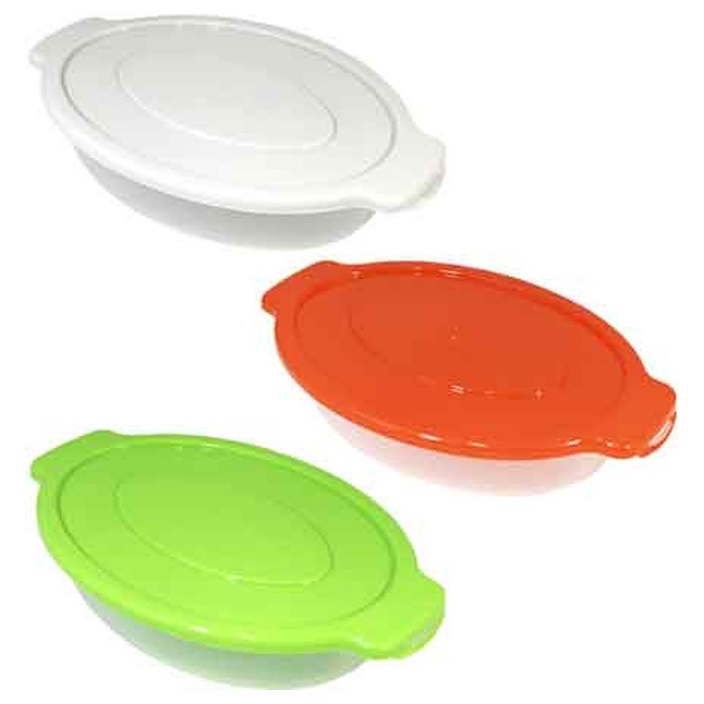 kit contenitori ovali big 1,15 lt - 22x16 cm - confezione 3 pezzi