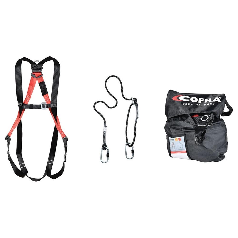 kit imbracatura con cordino di posizionamento cofra saratov a090-1127