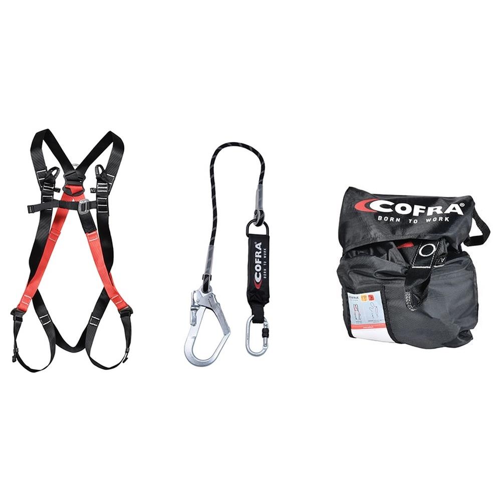 kit imbracatura con cordino ed assorbitore cofra corowa a090-1120