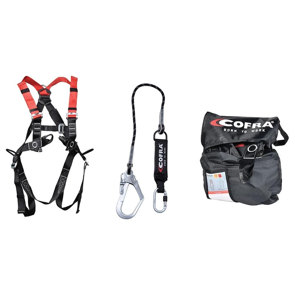 kit imbracatura con cordino ed assorbitore cofra finner a090-1119
