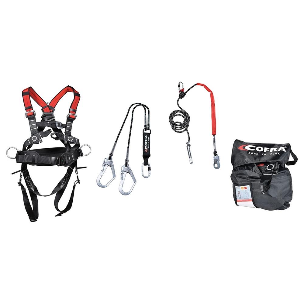 kit imbracatura con cordino ed assorbitore cofra sagar a090-1113