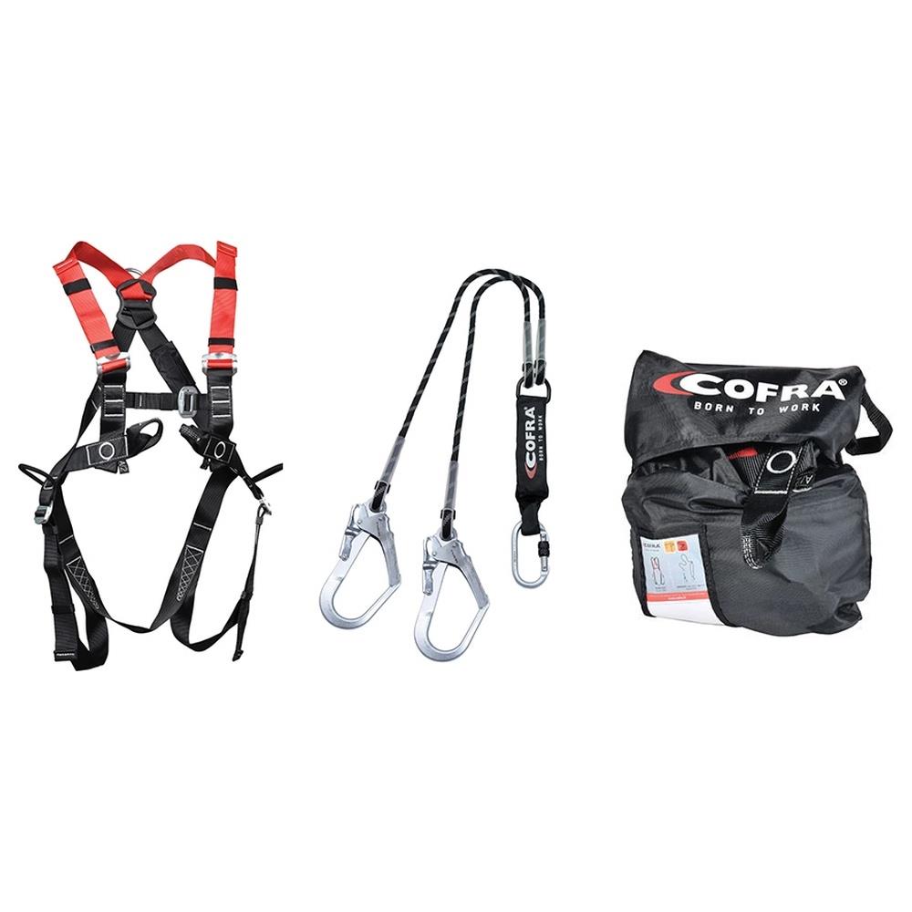 kit imbracatura con cordino ed assorbitore cofra tesker a090-1123