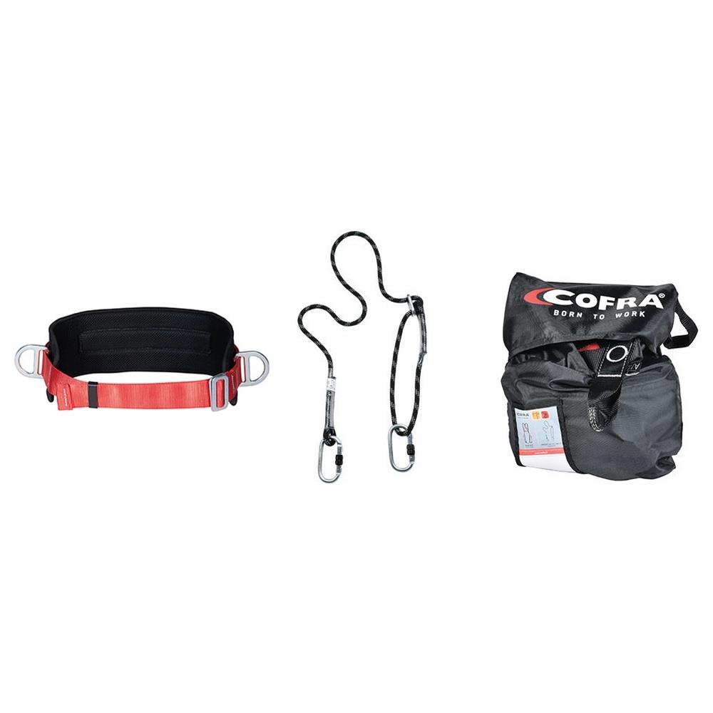 kit imbracatura con cordino ed assorbitore cofra tevriz a090-1126