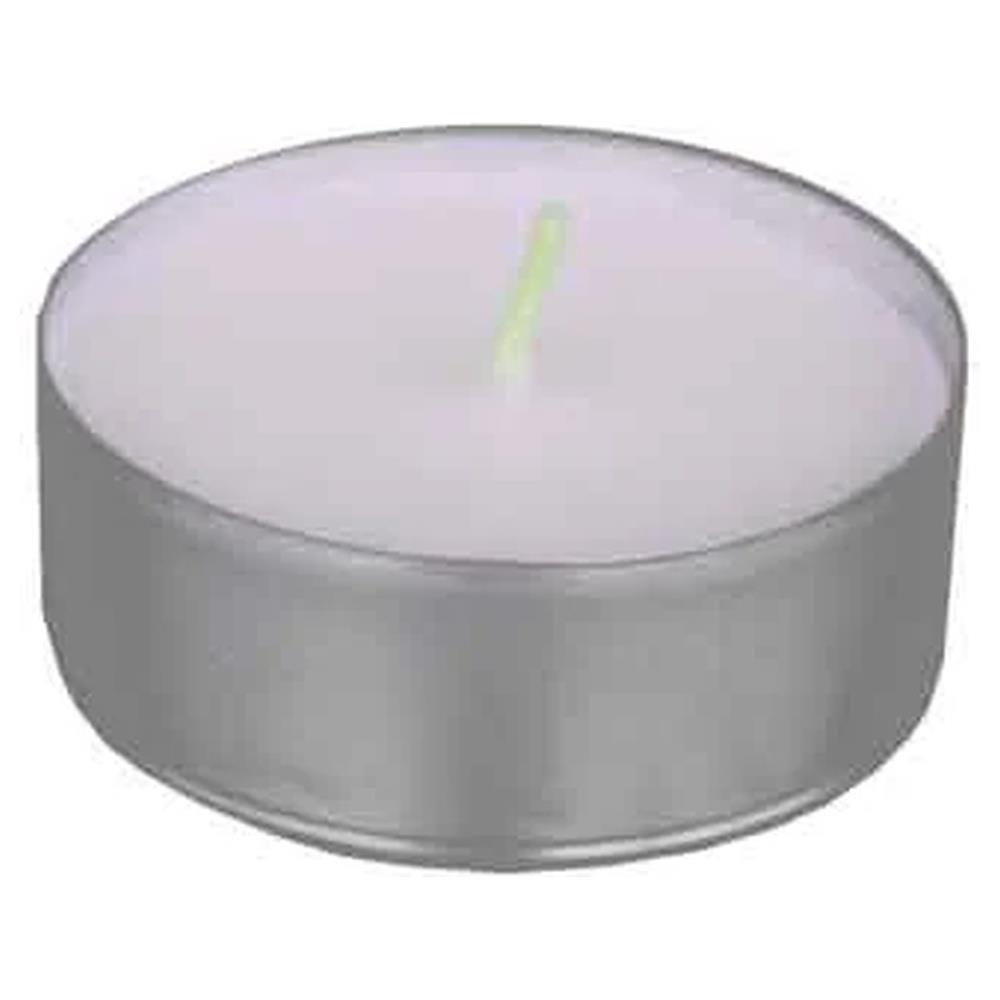 kit mini candele bianche light ø 3,6x1,55h cm - confezione 25 pezzi