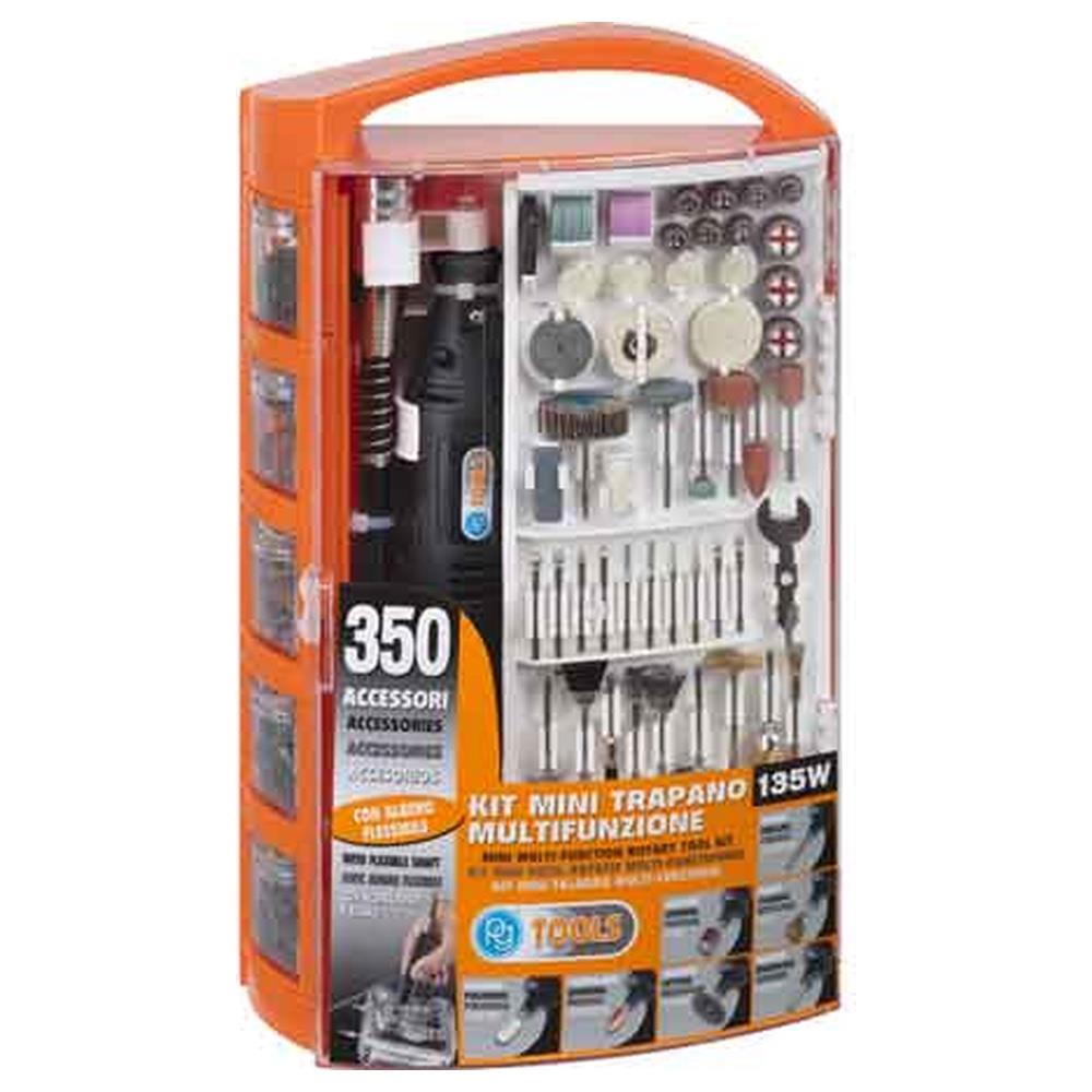 kit mini trapano pg138w 350 accessori -135 watt