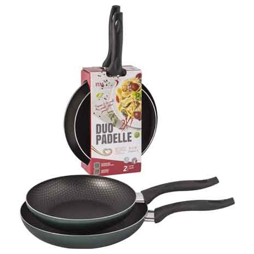 kit padelle black line 28/24 cm - set 2 pezzi