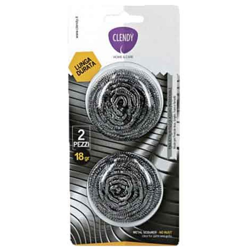 kit paglietta abrasiva inox confezione 2 pezzi
