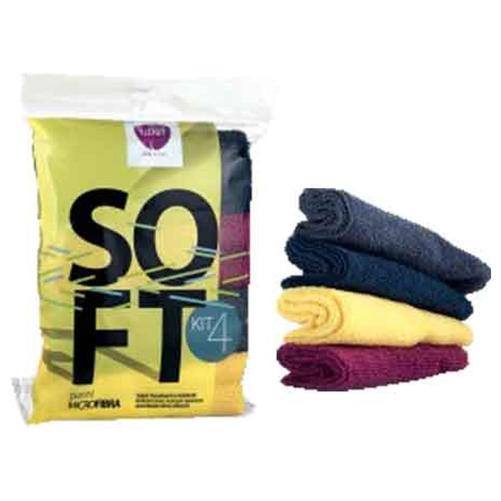 kit panni in microfibra confezione 4 pezzi