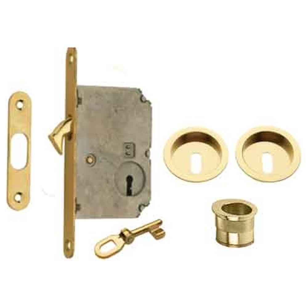 kit per porte scorrevoli con chiave e nicchia tonda