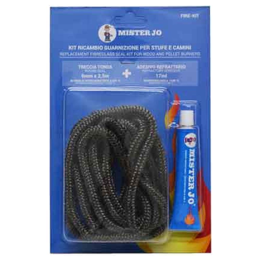 kit ricambio treccia + silicone alta temperatura