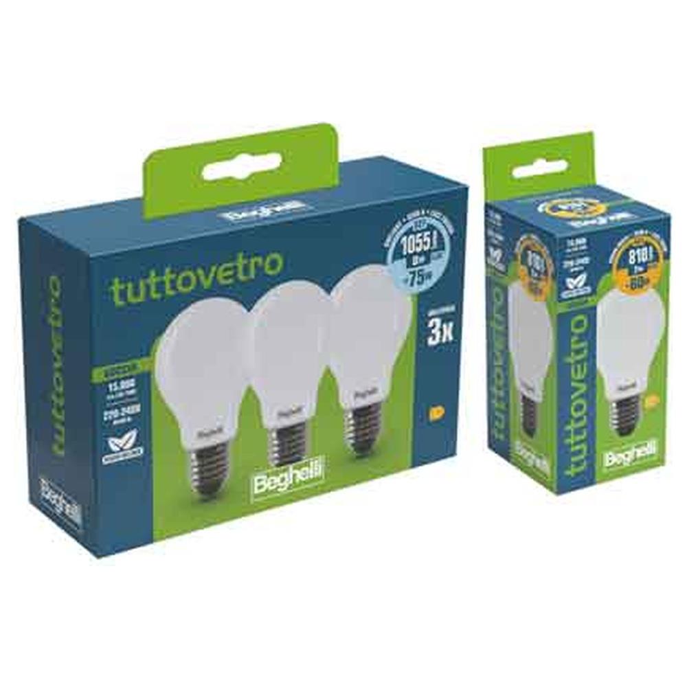 lampada a led mod. 'goccia' tuttovetro beghelli