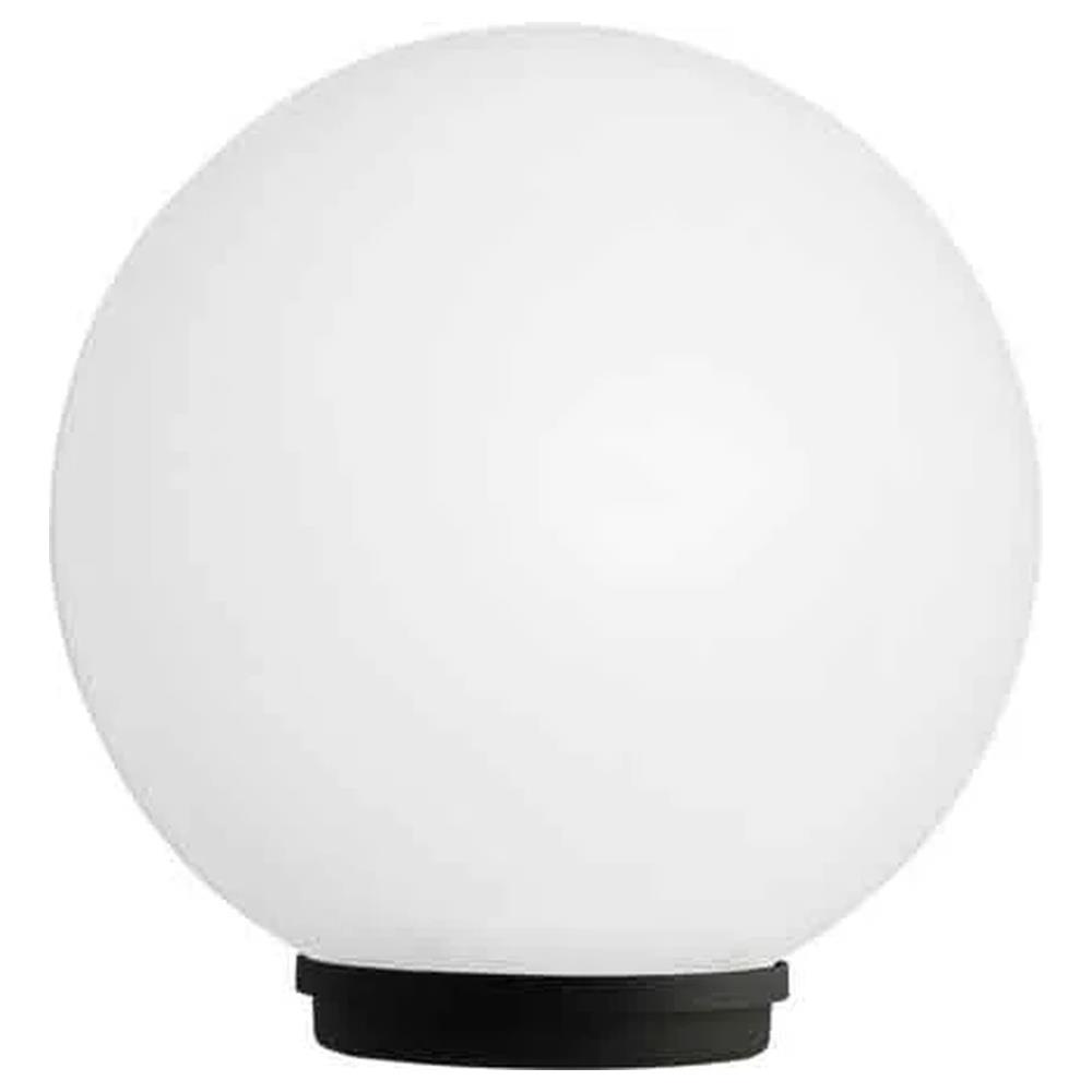 lampada a sfera ovale per esterno bianca