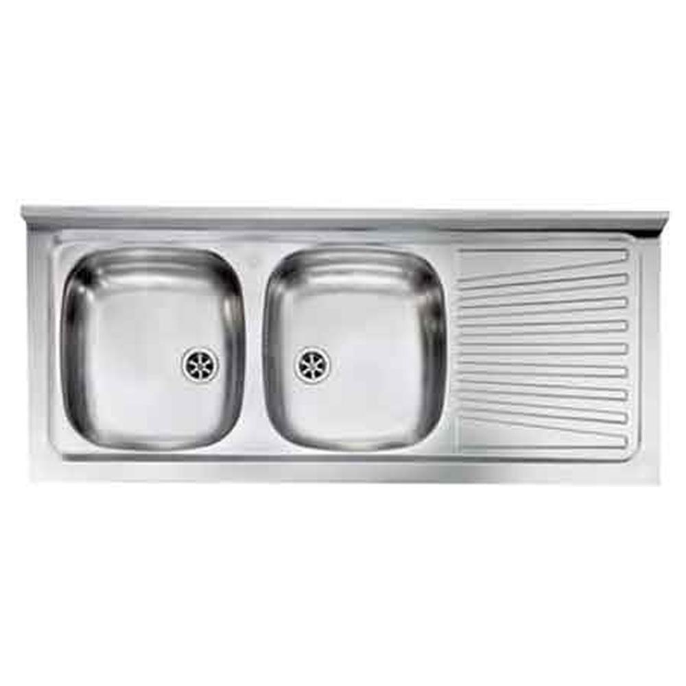 lavello inox due vasche appoggio