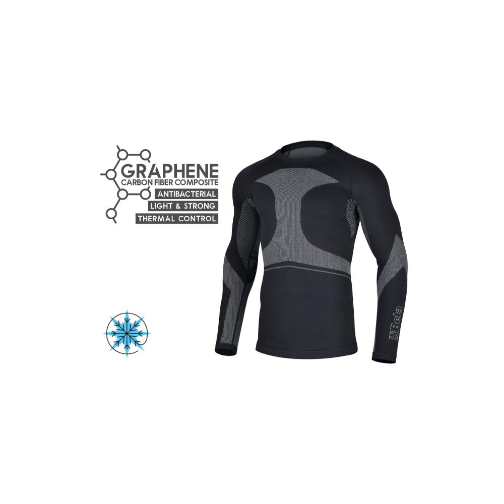maglia intima tecnica maniche lunghe elasticizzata in graphene beta 7997gn xs-s