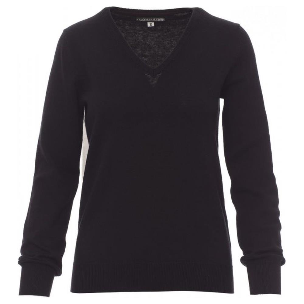 maglione con collo a v payper business lady nero s