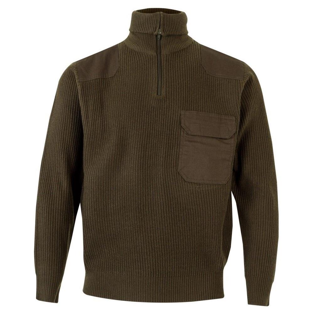 maglione velilla collo alto maglia spessa cod 101 verde militare s