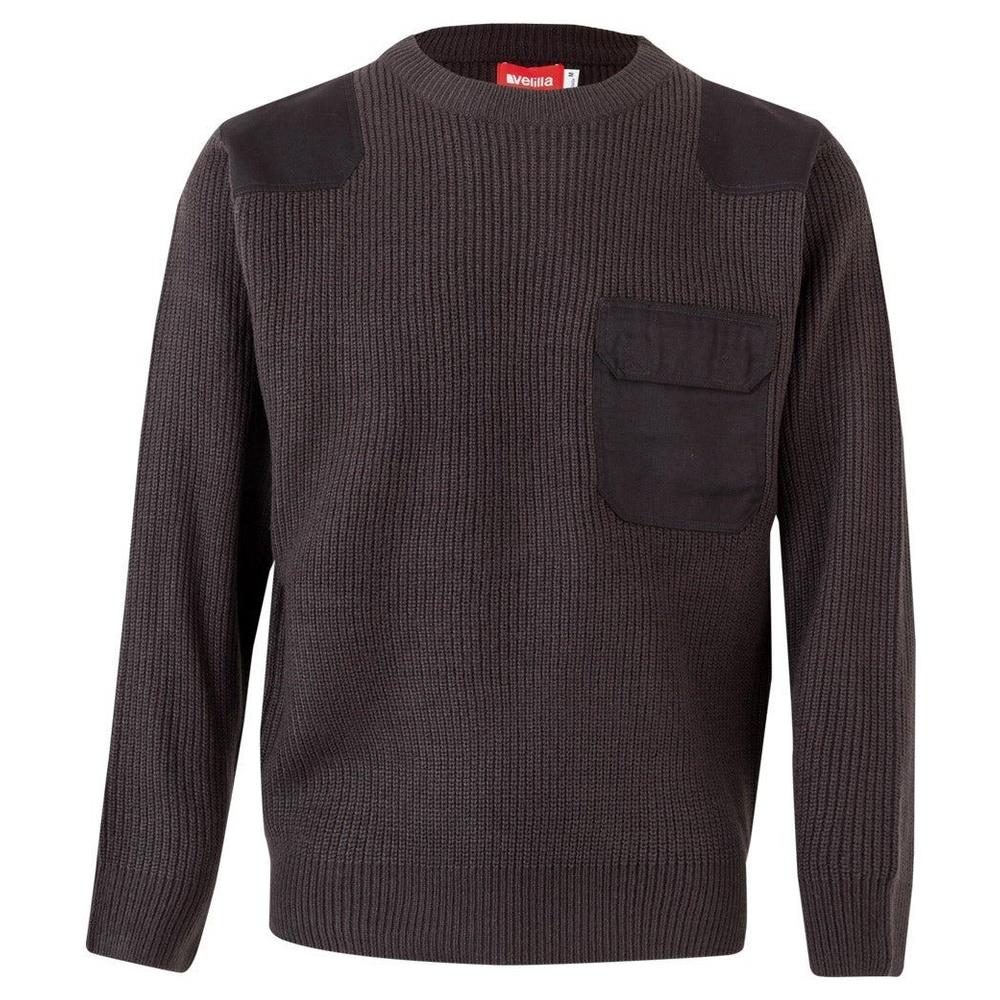 maglione velilla girocollo a maglia spessa cod 100 grigio s